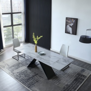 En Céramique moderne <span class=keywords><strong>table</strong></span> à <span class=keywords><strong>manger</strong></span> <span class=keywords><strong>Extensible</strong></span> - Product Image 1