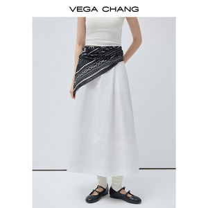 VEGA CHANG Falda Preencogida Estilo Francés Minimalista, Rejuvenecedora, Esencial para Combinar en Capas, Primavera/Verano - Product Image 2