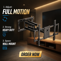 Soporte de Pared para TV de 32-98 Pulgadas con Movimiento Completo, Inclinación y Rotación Flexible, Ideal para Hogar y Oficina, Venta Caliente de Fábrica