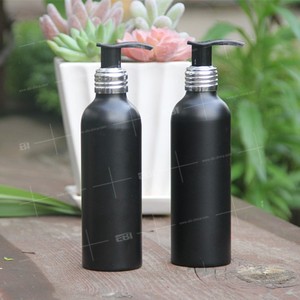 200ml 500ml moda lujo nuevo diseño mate aluminio brillante recargable cuidado de la piel champú loción bomba dispensadora botellas - Product Image 3