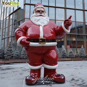 Escultura <span class=keywords><strong>de</strong></span> Fibra <span class=keywords><strong>de</strong></span> Vidrio <span class=keywords><strong>de</strong></span> Santa Claus <span class=keywords><strong>de</strong></span> Tamaño Real Enviando Regalos para Navidad - Product Image 5