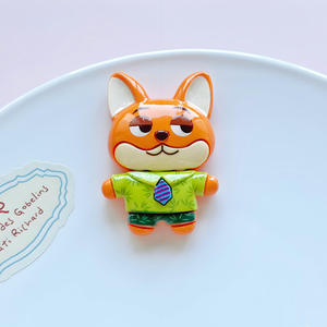 Abalorios de resina de conejo y zorro de dibujos animados - Accesorios DIY de base plana para el cabello, fundas de teléfono y <span class=keywords><strong>Crocs</strong></span>, venta al por mayor de artículos de manualidades con temática animal - Product Image 4