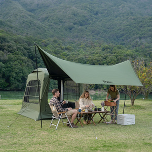 Tente <span class=keywords><strong>gonflable</strong></span> imperméable pour glamping <span class=keywords><strong>4</strong></span> <span class=keywords><strong>saisons</strong></span> avec matelas pneumatique de luxe et <span class=keywords><strong>auvent</strong></span> pour 2/<span class=keywords><strong>4</strong></span>/6 personnes adultes, camping en plein air - Product Image 4