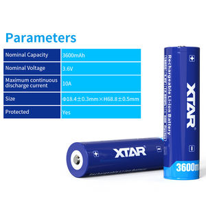 Batterie de lampe torche au lithium <span class=keywords><strong>XTAR</strong></span> originale protégée <span class=keywords><strong>18650</strong></span> 3600mAh, batterie cylindrique au lithium-ion rechargeable, Bateria De Litio <span class=keywords><strong>18650</strong></span> - Product Image 4