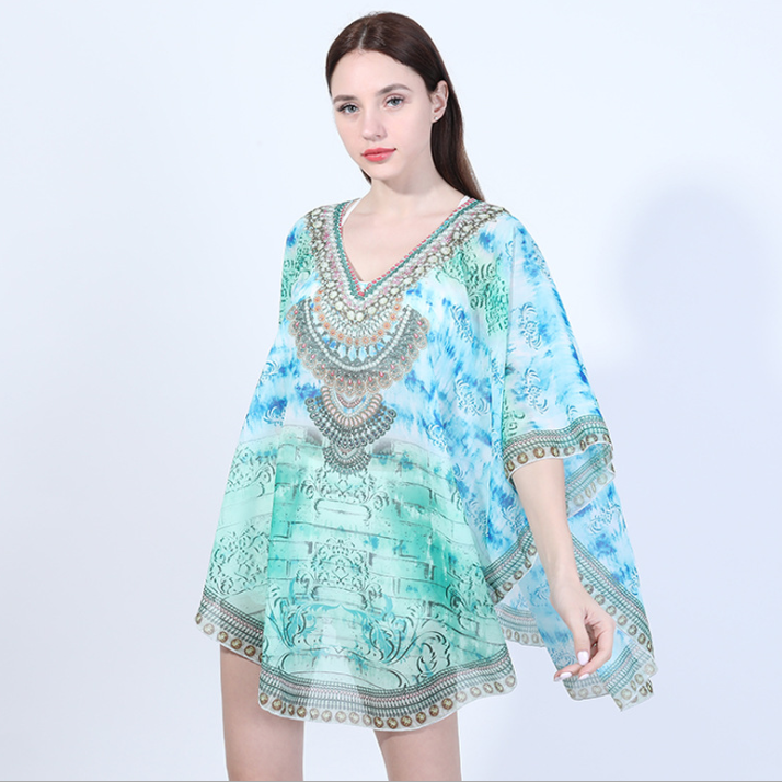 2021 wholesale new chiffon summer sunscreen shawl multifunctional scarf Large size beach towel for women