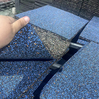 1000x1000x20mm dicke, voll schwarze Sicherheits matte mit hoher Dichte für Gym Free Weights Zone Gym Gummi böden