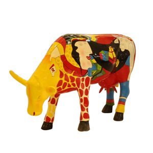 Sculpture d'animal en fibre de verre, peinte, moderne, ornement de jardin extérieur, autoportante - Product Image 4