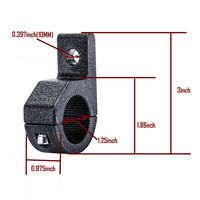 2 Soportes de Montaje para Barra de Luces LED de Coche, para Luces de Trabajo y Conducción, con Inserciones de 1.2/1/0.75 Pulgadas
