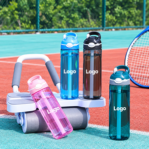 Bouteille d'eau réutilisable incassable en Tritan avec paille et couvercle push-pull, portable, grande capacité, pour sport, gym, voyage, lavage à la main uniquement - Product Image 1