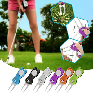 Nhà Máy Không Có Tối Thiểu Thiết Kế Biểu Tượng Tùy Chỉnh Kim Loại Nam Châm Golf Divot Công Cụ Sửa Chữa Và Hat Clip Với Bóng Đánh Dấu Độc Đáo Trống Divot Công Cụ - Product Image 6