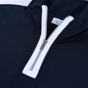 Half Zip Sweatshirt Cotton Long Sleeve Workwear Advertising Shirt Custom Logo Printing - Product Image 2