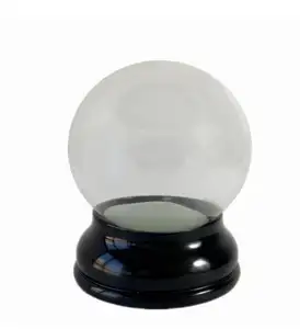 Dekorasi Rumah Pajangan Kaca Kubah Kosong Salju Globe Resin Dasar Hitam DIY Salju Globe Kerajinan Natal