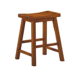 DB Home Furniture 18 pulgadas de altura de madera maciza acabado de roble Casual comedor asiento taburetes 2 piezas Set - Product Image 2