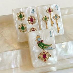 Luxury Custom American <b>Mahjong</b> <b>Set</b>, Premium Acrylic Tiles, Wear-resistant Drop-proof Smooth Art Noble Portable US Mah Jong Game - Product Image 2