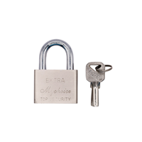 Cadenas carré nickelé de haute sécurité 40-70mm avec le cylindre en laiton solide