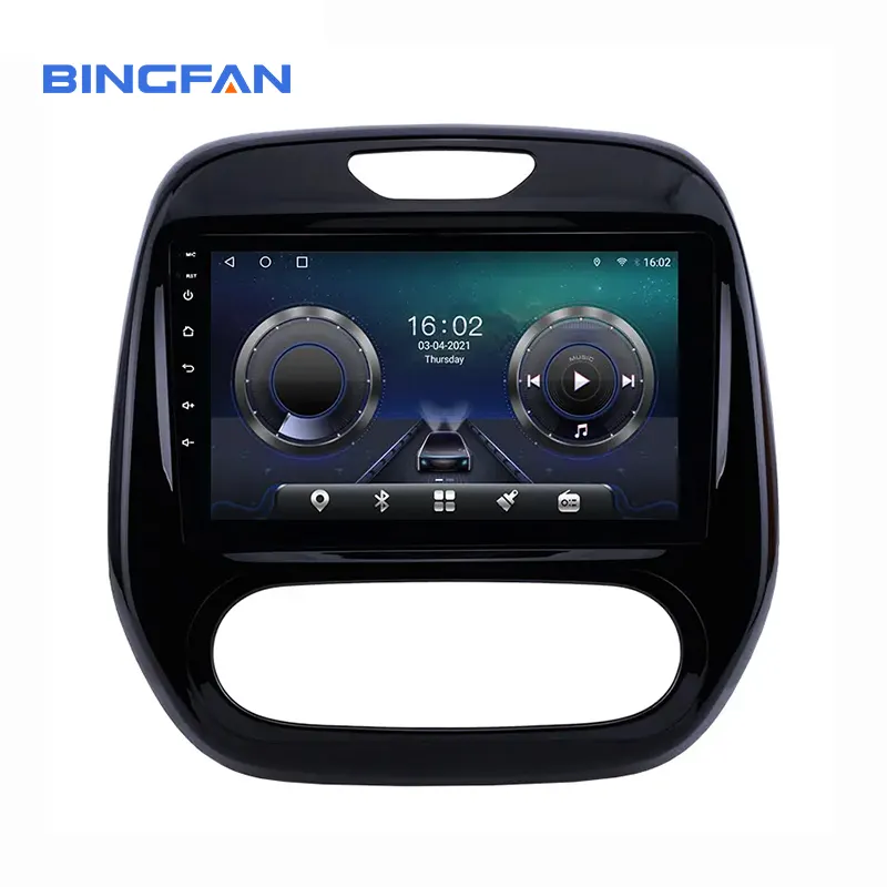 Bingfan Android 10 Octa Core Autoradio Audio Stéréo pour Renault Captur CLIO 2011-2018 Samsung QM3 Automatique AC