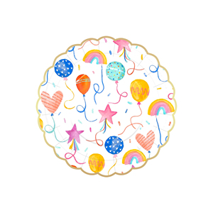 DAMAI - Juego de Decoración para Fiestas de Cumpleaños, Globos de Colores, Platos y Vasos de Papel para Pastel, Juegos de Papel Sencillos y Frescos - Product Image 5