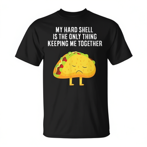 Camiseta Cool Tacos My Shell Is The Only Thing Keeping Me Together, unisex, para adultos, manga corta, cuello redondo, impresión digital - Product Image 3