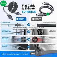Starlink Mini Standard 4/4X/V5 Ethernet-Adapter Flachkabel Typ-C zu DC Flammhemmendes PVC-Kabel Verbindungsstück für Gen 3/V3/V4