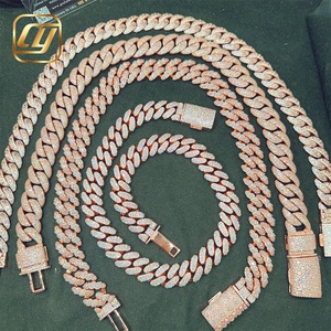Cadena de Eslabones Cubanos Miami de Plata de Ley 925 con Incrustaciones de Diamantes de Moissanita VVS, Joyería Fina Hip Hop de Lujo - Product Image 4