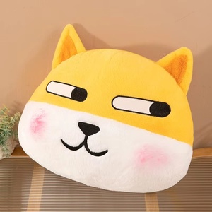 Almohada de Peluche con Forma de Cabeza de Perro, Adorable Peluche de Cabeza de Cachorro Amarillo y Blanco, Ideal para Regalos Familiares para Niños y Niñas - Product Image 2
