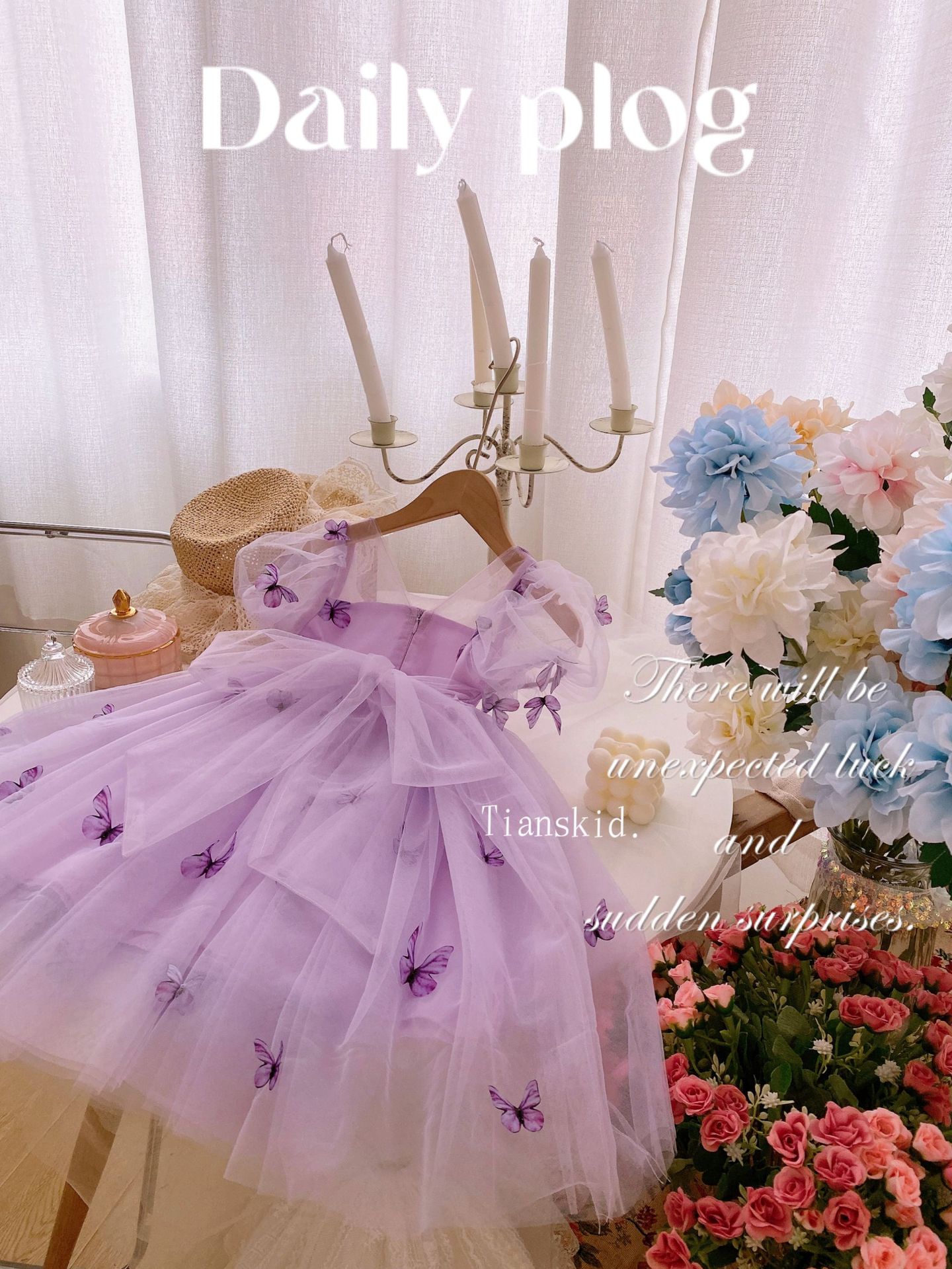 2023 Summer New Korean Children's Fantasy Butterfly Princess