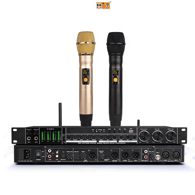 FX8III Professional Digital Effector Audio Processor With Dual Handheld Microphone