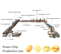Nouvelle ligne de production de chips de pommes de terre fraîches avec chauffage électrique, contrôle par écran tactile, haute capacité, facile à utiliser