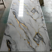 Lámina de Mármol UV de Alta Densidad de Carbono, Panel de Pared de PVC Ignífugo de 1220x2440 mm para Proyectos en Arabia Saudita y Oriente Medio
