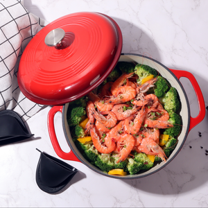 Casserole <span class=keywords><strong>en</strong></span> <span class=keywords><strong>fonte</strong></span> émaillée, pot à frire hollandais, pour sublimer vos repas, prête à rehausser l'esthétique de votre cuisine. - Product Image 1