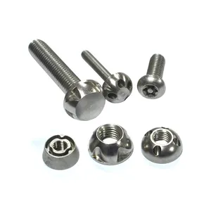 Thép Không Gỉ Pig Nose Tamper Proof M6 M8 M10 M12 M16 Bánh Xe An Ninh Chống Trộm Bu Lông Và Nut