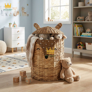 Cesta de Almacenamiento de Juguetes y Ropa para Niños en Forma de Ciervo, Hecha de Jacinto de Agua, Precio al por Mayor desde Vietnam - Product Image 4