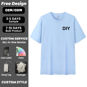 T-shirt en coton/spandex de haute qualité, taille plus, impression numérique personnalisée, logo, 210 g/m², t-shirt uni à col rond pour homme, t-shirt personnalisé - Product Image 6