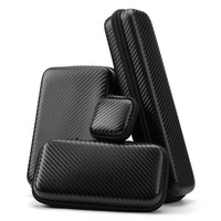 Boîte de rangement rigide étanche et antichoc en EVA noir 3-en-1 pour disque dur, câble de données, écouteurs, sac de protection réfléchissant