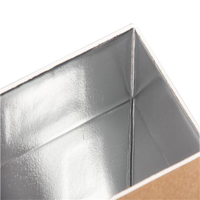 Caja térmica con aislamiento personalizable, caja de cartón de aluminio para alimentos, transporte en frío, caja de cartón con aislamiento, cámara de burbujas con logotipo