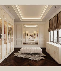 Armoire ouverte de luxe en bois, design moderne pour chambre à coucher, armoire murale - Product Image 1