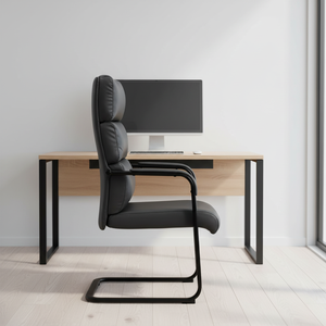 Chaise de <span class=keywords><strong>bureau</strong></span> ergonomique en cuir, dossier haut en maille respirante, design de luxe léger, pour salle de conférence, réception, dortoir - Product Image 5