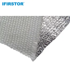 Heat Preservation Material Fireproof Waterproof Aluminum Foil Coated Mesh Fiberglass Fabric Cloth