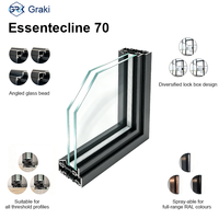 Fenêtre à battant en acier série 70, à faible visibilité, double vitrage Low-E, insonorisée, certifiée Energy Star pour salles de bain et chambres (normes UE/US)