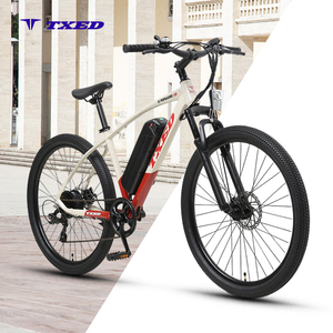 Vélo de montagne électrique en acier TXED 27,5 pouces avec freins à disque en alliage avant/arrière, moteur à moyeu sans balais 36V/250W, batterie au lithium 7,8Ah, 7 vitesses - Product Image 1