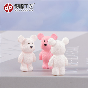 Figurines de dessin animé ours et chat en PVC, mini décorations pour affichage sur bureau - Product Image 4