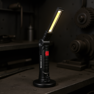 Lampe de travail LED COB rechargeable 1200LM avec base magnétique et intensité réglable pour les tâches de réparation en atelier - Product Image 2