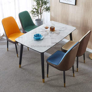 Silla de Comedor Nórdica Moderna Tapizada en Cuero Blanco y Negro al por Mayor para Cocina, Apartamento, Uso en Centros Comerciales, Personalizable - Product Image 5