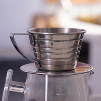 Nouveau filtre à expresso barista en acier inoxydable moderne et écologique, cafetière réutilisable, filtre à café à coulée manuelle