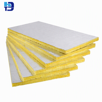 Panneau de laine de verre avec revêtement en feuille, classe A1, ignifuge, isolation thermique, dalle pour les travaux de construction de murs et de revêtement d'équipements