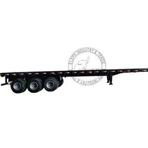 Semi-remorque plateau 3 essieux pour conteneur 20 pieds à prix abordable - Product Image 3