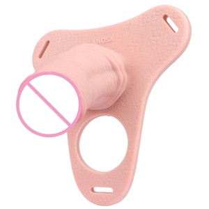 ANOSX Silicone <b>Harness</b> Sexy Chastity Pants Penis Locked Silicone Chastity Device with Belt Strapon Hollow Penis Packers Sex Toys - Product Image 3