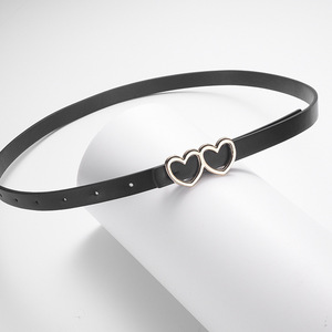 <span class=keywords><strong>Cintura</strong></span> Classica Retrò Vintage in PU per Ragazze, Casual per Jeans, Fibbia in Lega con Motivo Love, <span class=keywords><strong>Cintura</strong></span> per Capelli per Bambini, Larghezza 1,4 cm, Lunghezza 90 cm - Product Image 4