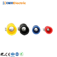 Conectores Eléctricos de Crimpado Rápido de Fácil Entrada Serie CNXI SE, Terminales de Horquilla Aislados de Cable de PVC Rojo, Cobre Estañado