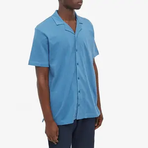 Men's Sky Blue Slim Fit Dress Shirts Slim Fit Long Sleeve Brand Shirt Men Cotton Top Quality Business Formal Shirt with Pocket